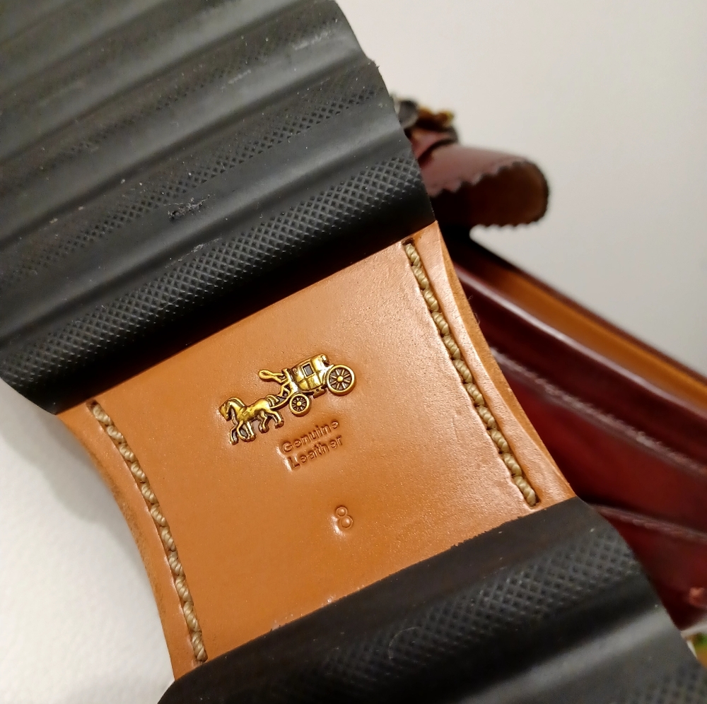 Coach Loafers Genuine Leather Size 8